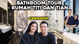 BATHROOM TOUR CANGGIH RUMAH BARU TITI DAN TIAN [upl. by Nimoynib354]