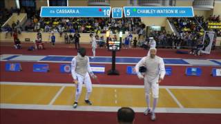 T8 CHAMLEYWATSON Miles USA  CASSARA Andrea ITA Foil men individual [upl. by Binnie826]