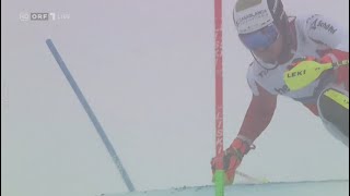 Manuel Feller Adelboden Slalom 1Platz 2024 ORF [upl. by Aihtnis]