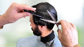 How To Cut Mens Hair with Scissors  Beginners Guide [upl. by Tammie]