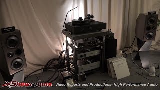 Prana Fidelity loudspeakers and amplifiers Groove Note Records Kuzma tuntable tonearm LAAS 2017 [upl. by Abdel]