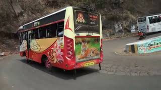 Tourist Bus Turning On Yercaud Hills Hairpin bend Travelling [upl. by Gretta]