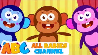 All Babies Channel  Five Little Monkeys Jumping on the Bed  Nursery Rhyme Song for Children [upl. by Ruthie179]