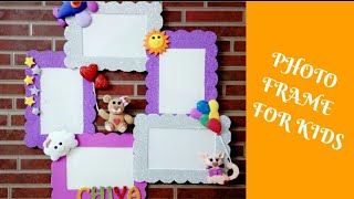 photoframe making at homephoto display ideahandmade photo frame wall hangingphoto frame DIY [upl. by Shauna]