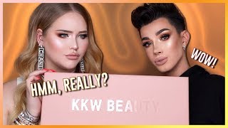 KIM KARDASHIAN KKW Concealer Kits REVIEW ft JAMES CHARLES [upl. by Ylliw871]