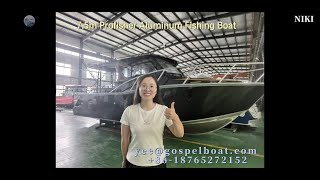 Gospel Boats Profisher  75m Profisher Aluminum Fishing Boats for Sale w Aluminum Roof [upl. by Eixid]