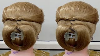 Nice Beautiful Low Bun Hairstyle With Clutcher Very Easy Juda Bun Hairstyle For Everydayhairstyle [upl. by Delp]