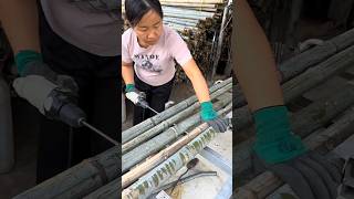 Making Bamboo Raft craft woodworking creativity [upl. by Nairot]