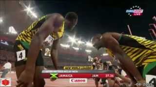 Usain Bolt 3° medaglia d oro vince la staffetta 4x1oo Pechino Mondiali di Atletica 2015 [upl. by Ravert]