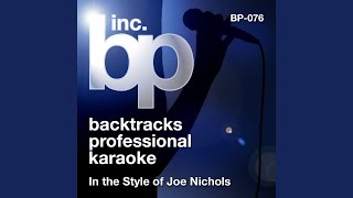 If Nobody Believed In You Karaoke Instrumental Track In the Style of Joe Nichols [upl. by Higginson]