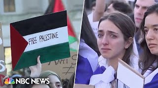 Colleges students across the US clash over IsraelPalestine conflict [upl. by Okramed]