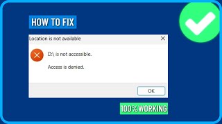 How to Fix Drive is Not Accessible Access Denied Error in Windows 111087 [upl. by Sierra96]