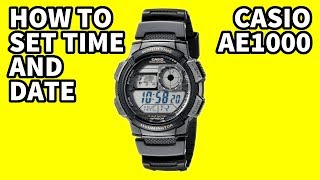 Casio AE1000 how to set time and date [upl. by Brindell]