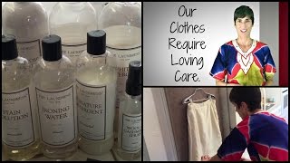 How to Wash Dry Clean Only Garments  The Dress Up Mom Uses The Laundress Products [upl. by Ahsekal]