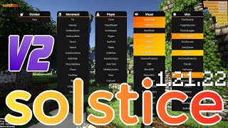 SOLSTICE V2 Out Now Minecraft Bedrock 12122 OP Hacked Client [upl. by Stargell]