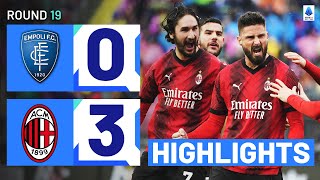 EMPOLIMILAN 03  HIGHLIGHTS  Rossoneri brush Tuscans aside  Serie A 202324 [upl. by Tyika224]