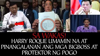 SA WAKAS HARRY ROQUE PINANGALANAN NA ANG MGA BIGBOSS AT PROTEKTOR NG POGO [upl. by Nahgeam455]