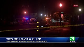 Sacramento neighborhood closed off after 2 men shot killed [upl. by Suravart]