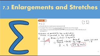 73 Enlargements and Stretches CORE 1 Chapter 7 Linear transformations [upl. by Gabie]