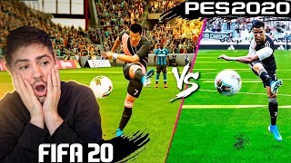 FIFA 20 VS PES 20  CHUTES DE FORA DA AREA QUAL JOGO ESTÁ MAIS PERFEITO [upl. by Gorey]