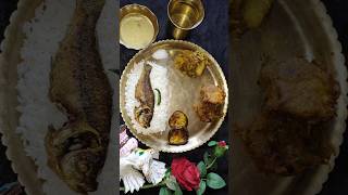 Lunch thali for family  Bengali lunch decoration🍽️😋 viralvideo food lunch lunchmenu [upl. by Adlesirg980]