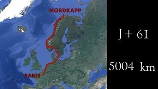 Paris  Nordkapp by bike 5004 km 61 days [upl. by Darnall]