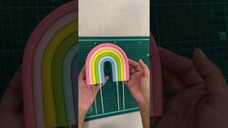 Fondant rainbow cake topperHow to make rainbow theme fondant cake birthdaycaketopper cake [upl. by Frederic]