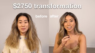 my 2750 transformation  beauty maintenance hair lashes nails [upl. by Akemot349]