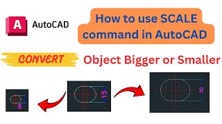 How to use SCALE command in AutoCAD  AutoCAD SCALE Command  SCALE command in AutoCAD [upl. by Lynch593]