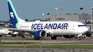 Icelandair Hvítserkur 737 Max9 Arrival MSP [upl. by Ahsinnor760]