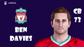 Ben Davies eFootball PES Face Build Stats [upl. by Schmeltzer]