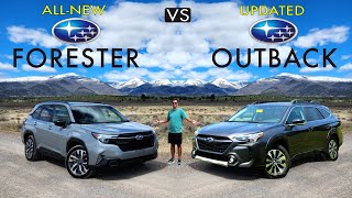 SIBLING RIVALS  2025 Subaru Forester vs Subaru Outback Comparison [upl. by Jarvis238]