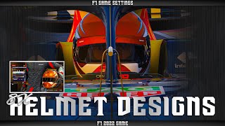 F1 22 Helmet Designs  My 8 created designs based on drivers and flags [upl. by Akcir]