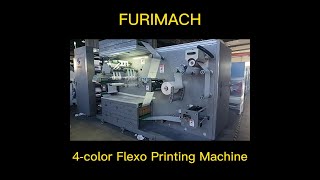 Flexo Printing Machine BOPP Tape Fast Printing Machine 4 Colors FURIMACH [upl. by Alien]