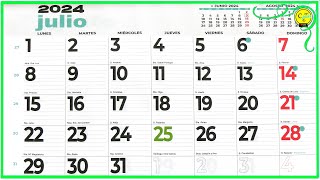 Calendario Almanaque Lunar Julio 2024 [upl. by Aig402]