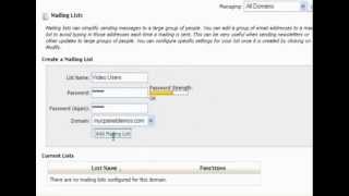 Mailing Lists  Send messages to a large group of people in cPanel [upl. by Waldman]