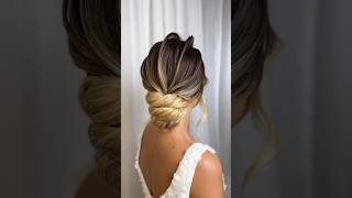 Penteado FÁCIL e CHIQUE de NOIVA  BRIDE hairstyle hairtutorial hairhack lowbun [upl. by Oicneserc118]