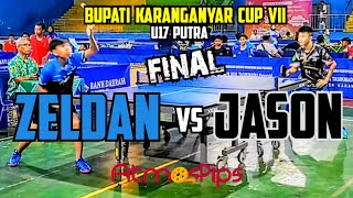 ZELDAN Gree One vs JASON Genesis 🏓🏓 FINAL U17 Putra Bupati Karanganyar Cup VII [upl. by Brigitta947]