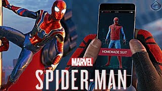 SpiderMan PS4  IRON SPIDER AND HOMECOMING HOMEMADE SUIT REVEALED [upl. by Atirma491]