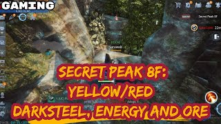 MIR 4  SECRET PEAK 8F GUIDE  YELLOWRED DARKSTEEL ENERGY AND ORE SP8F EXPEDITION AREA [upl. by Vasti]