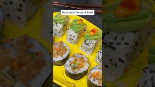 🍄Mushroom Tempura Sushi 🍣 sushi tempura mushroom vegansushi sushilover youtubeshort food [upl. by Arrakat405]