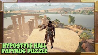 Assassins Creed Origins Hypostyle Hall Papyrus Location [upl. by Lepine58]