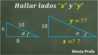 Cómo Hallar Lados Angulos Faltantes Desconocidos en Triángulos Semejantes Razones Trigonométricas [upl. by Odlaner]