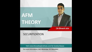 CA Final  AFM  Theory  Securitization [upl. by Brookes]