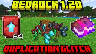 MINECRAFT BEDROCK 120 DUPLICATION GLITCH Playstation Xbox Switch MCPE PC [upl. by Ardnasella768]