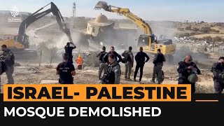 Israeli forces demolish mosque in Negev  AJshorts [upl. by Aicekat]