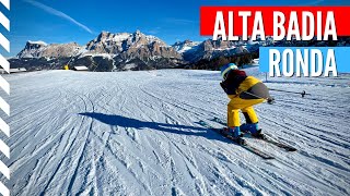 The Alta Badia Ronda An easy ski trip for everyone in the Dolomites Alta Badia ski resort [upl. by Ecnarepmet470]