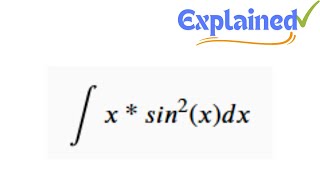 integrate x  sin2x dx [upl. by Alla107]