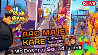 Aao Maje Kare Subway Surf Live With Mr Deshraj Squad subwaysurf mrdeshrajsquad short [upl. by Rondi401]