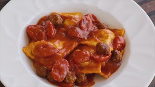 Gli agnolotti al pomodoro  Cucina in balcone con Ruben [upl. by Eellac444]